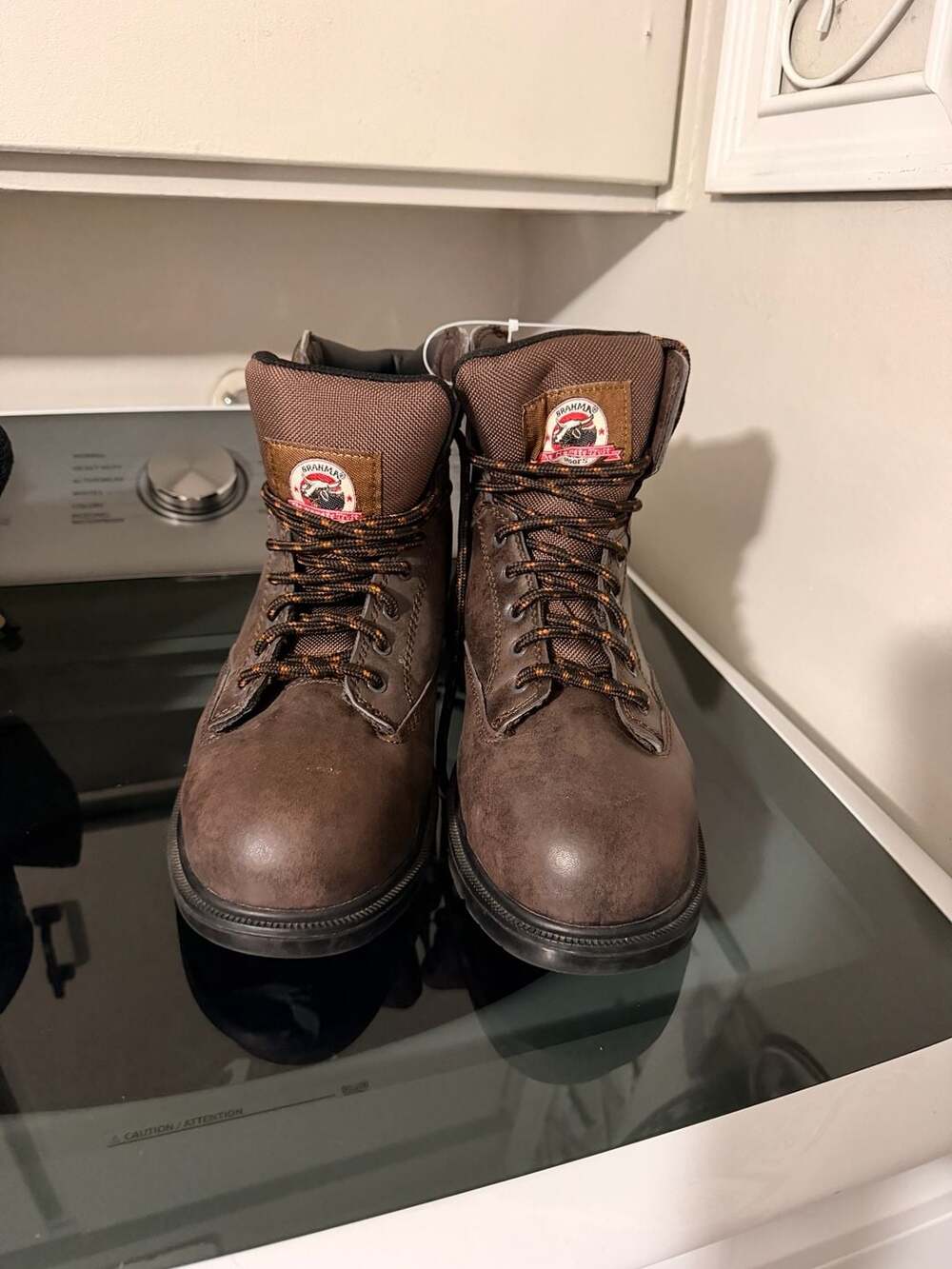 Brahma Men's Raid Steel-Toe Brown Work Boots Size 11